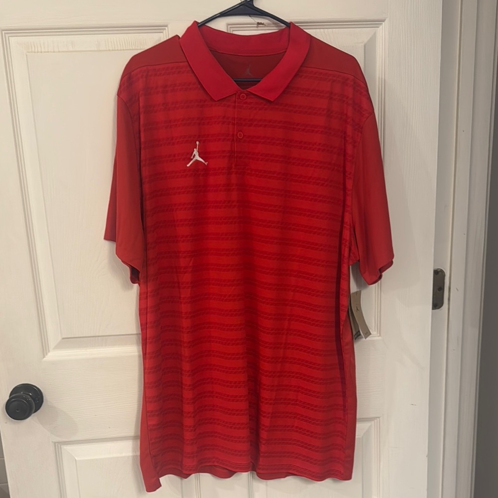 Jordan Men's Red Polo Shirt XXl